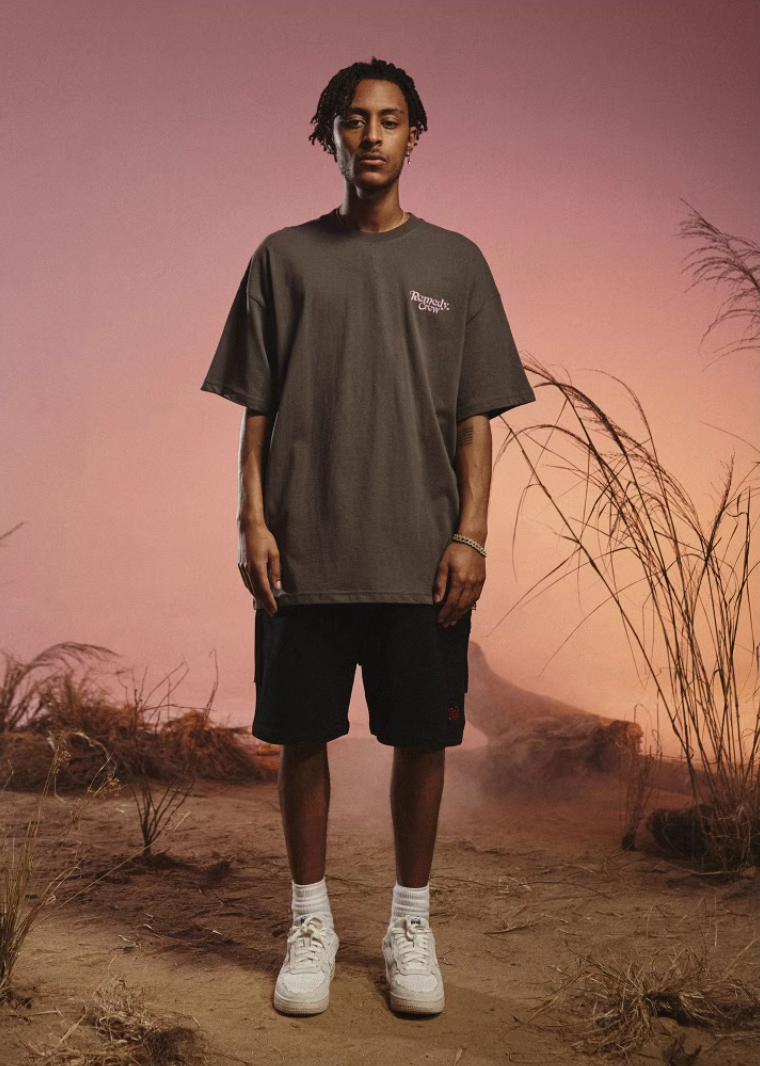 Remedy Gothic Font Logo Print Basic Tee | Face 3 Face