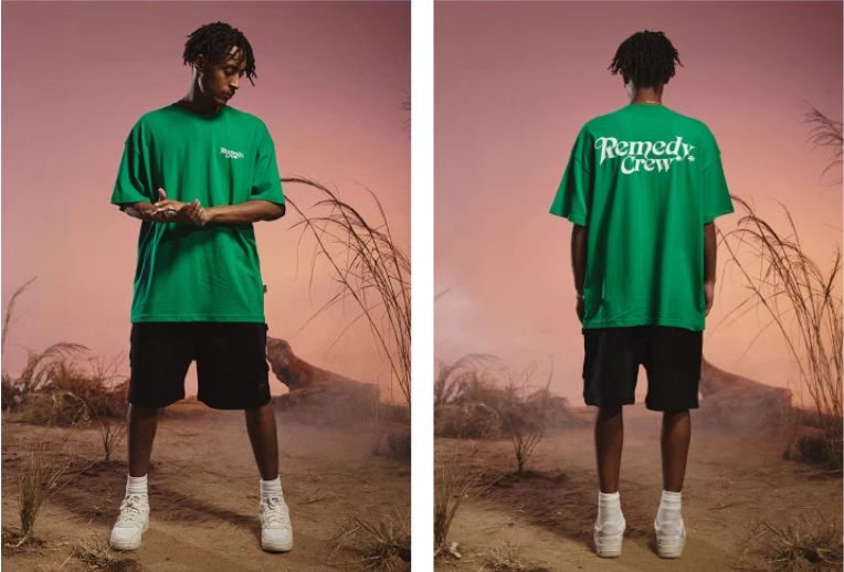 Remedy Gothic Font Logo Print Basic Tee | Face 3 Face