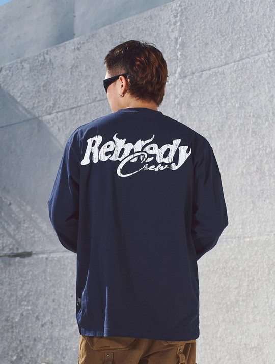 Remedy Cracked Logo Print Long Sleeve Tee | Face 3 Face