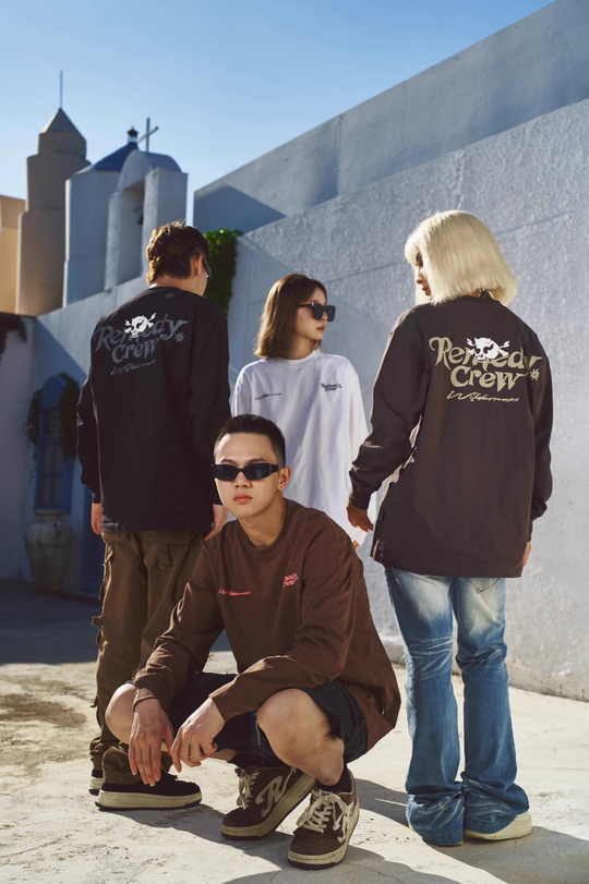 Remedy Skull Logo Print Long Sleeve Tee | Face 3 Face