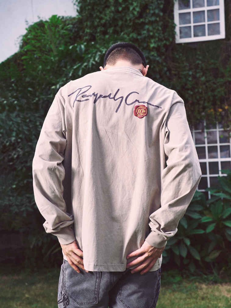 Remedy 3D Wax Seal and Cracked Logo Print Long Sleeve Tee | Face 3 Face
