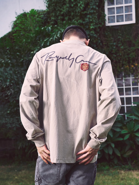 Remedy 3D Wax Seal and Cracked Logo Print Long Sleeve Tee | Face 3 Face