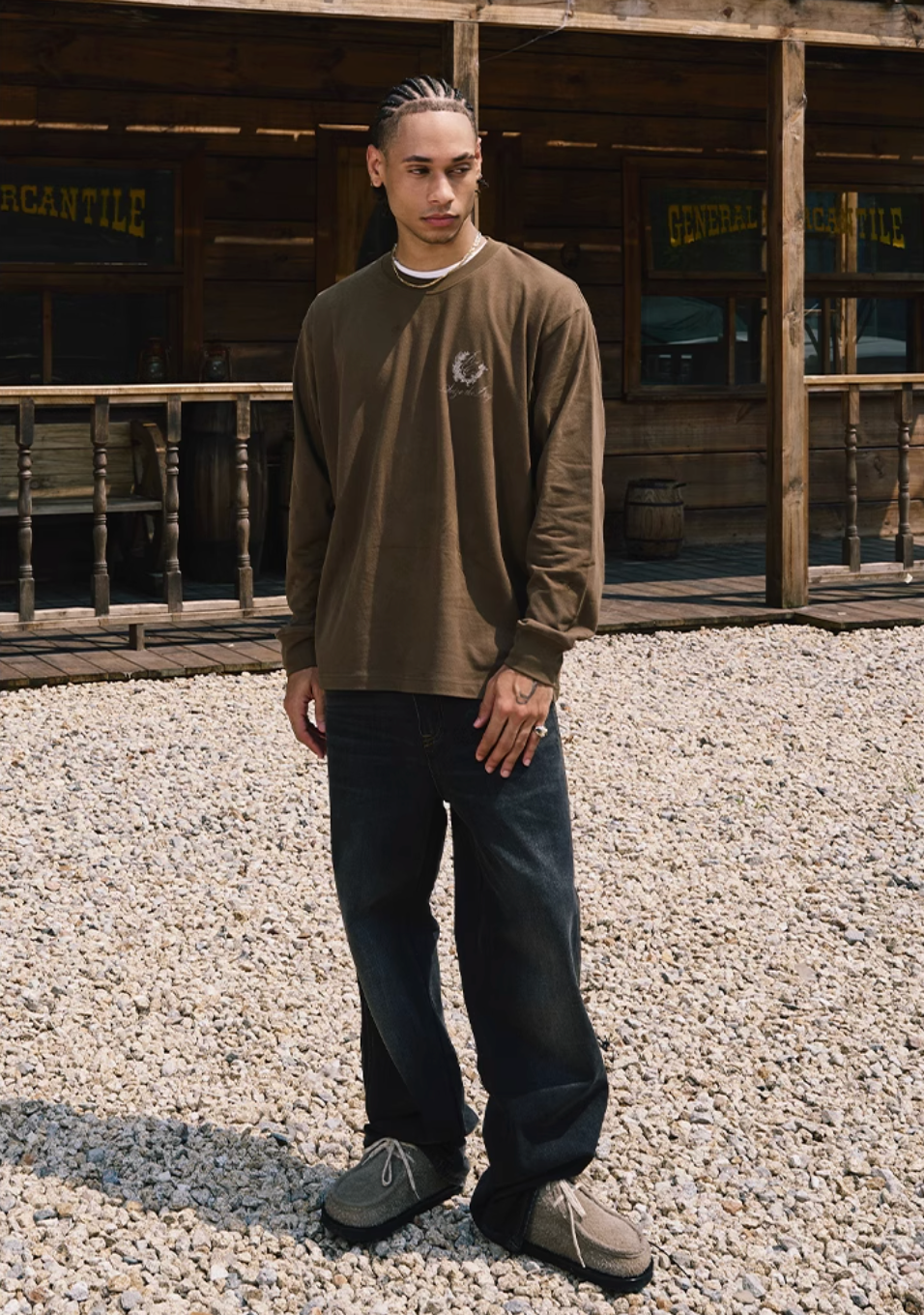 Remedy Wax Seal Handwritten Letter Print Long Sleeve Tee | Face 3 Face