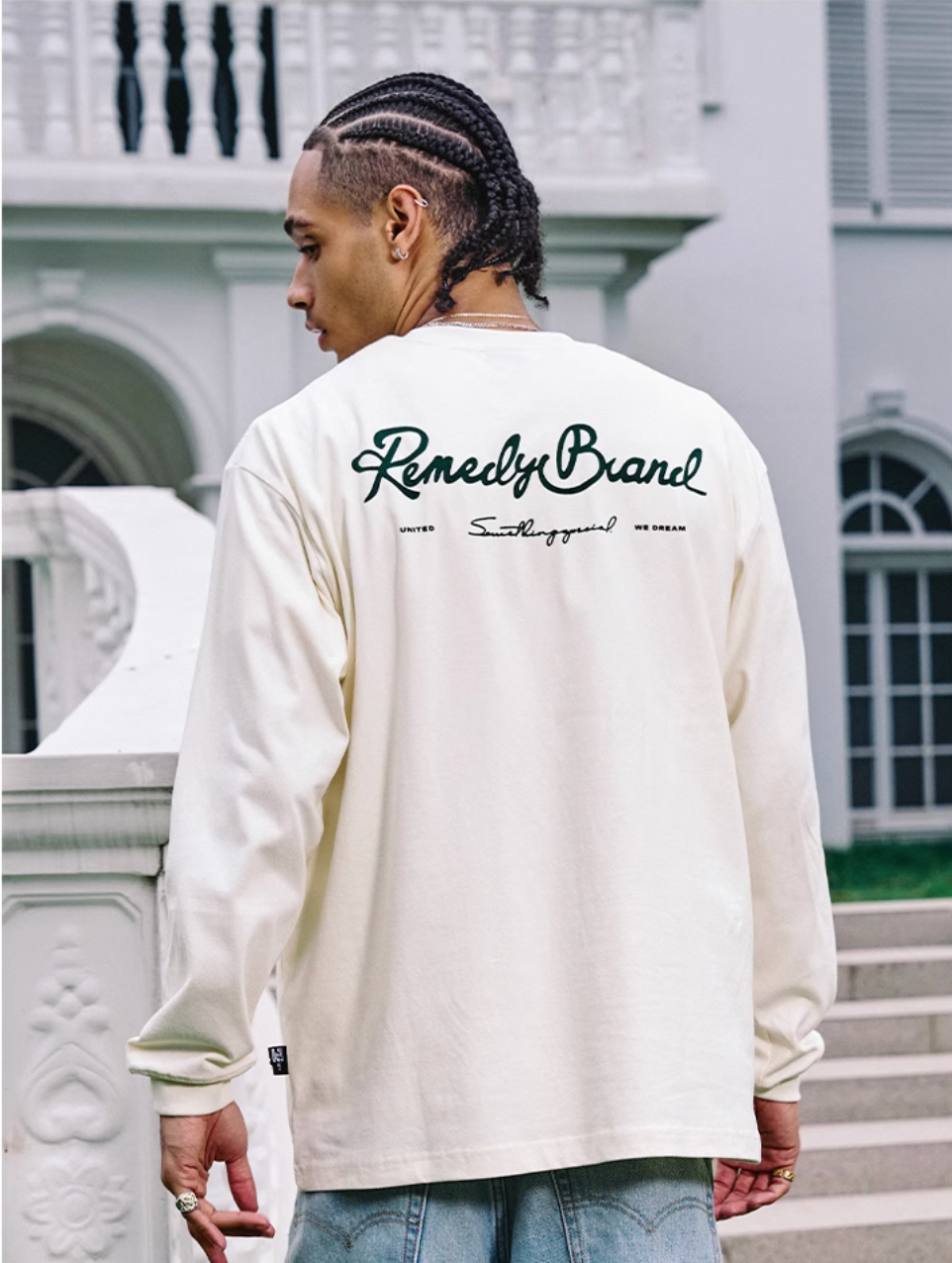 Remedy Script Print Long Sleeve Tee | Face 3 Face