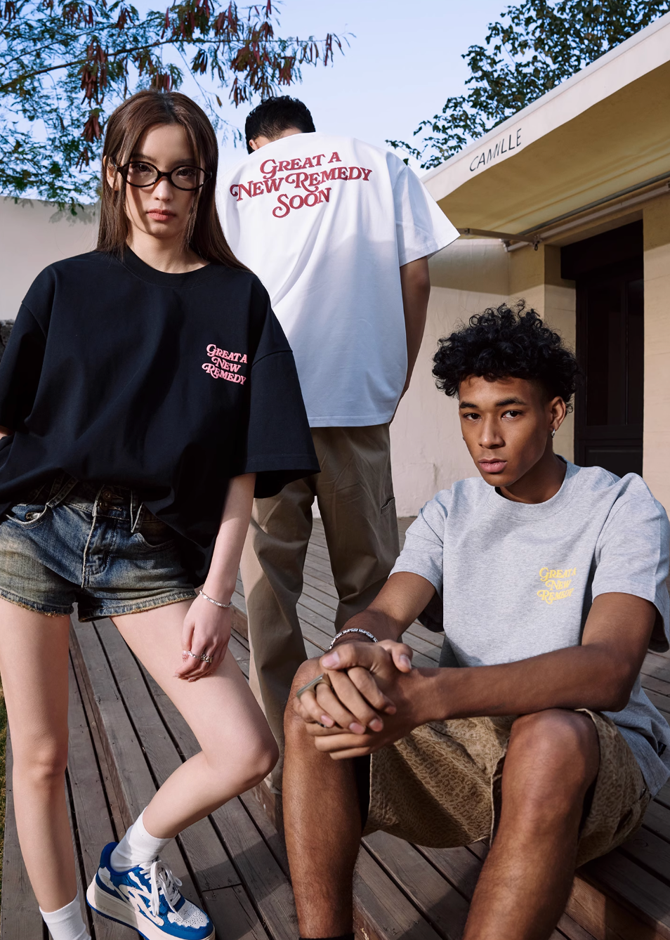 Remedy GREAT A NEW REMEDY SOON Foam Print Cool Touch Tee | Face 3 Face