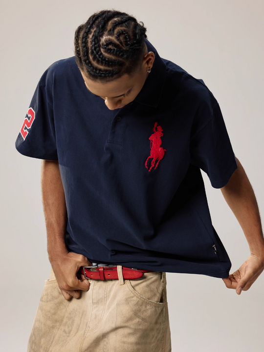 Remedy Cocktail Glass Girl Embroidery Polo Shirt | Face 3 Face