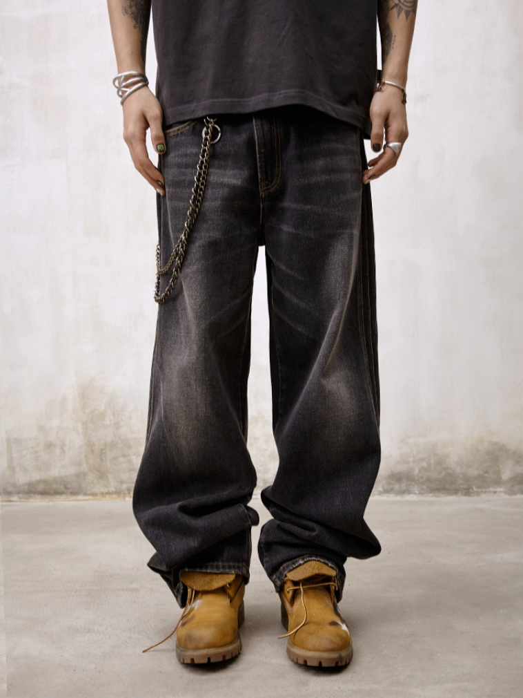 Remedy Double Layer Back Pocket Side Stitch Washed Jeans | Face 3 Face