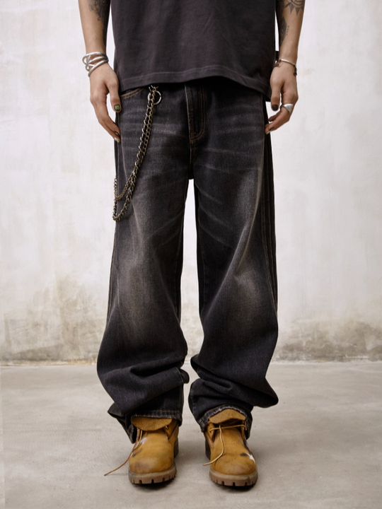 Remedy Double Layer Back Pocket Side Stitch Washed Jeans | Face 3 Face