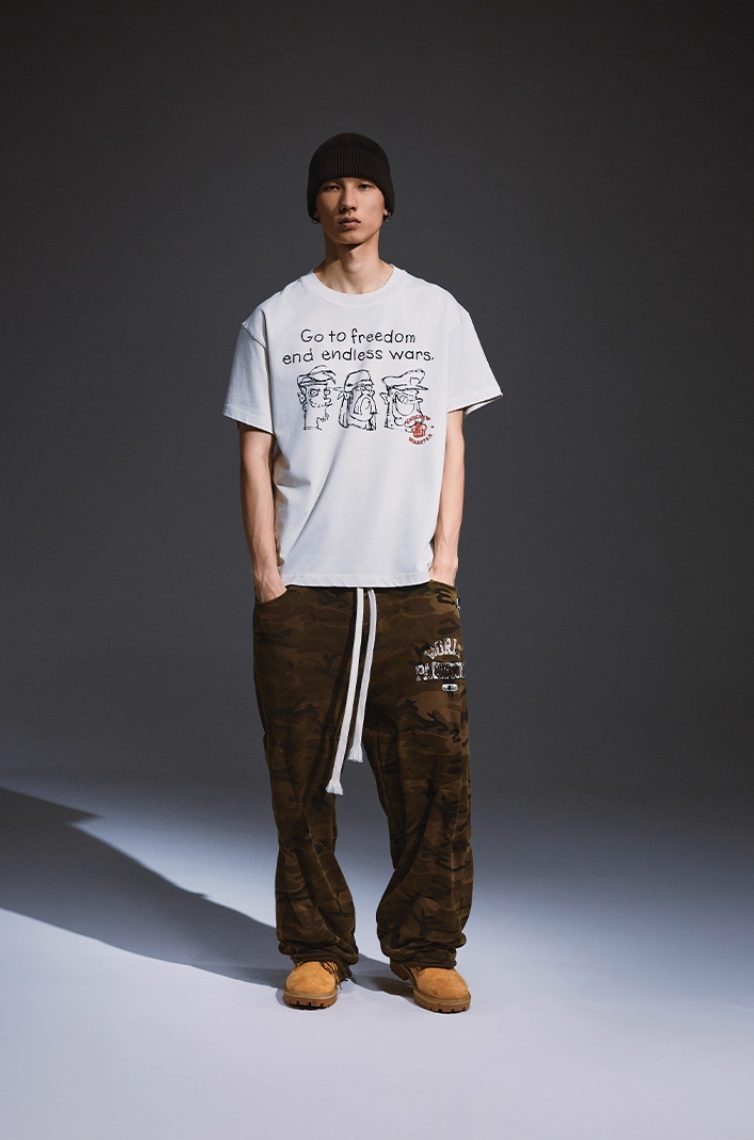 Remedy Aged Print Pinch Pleated Baggy Sweatpants | Face 3 Face