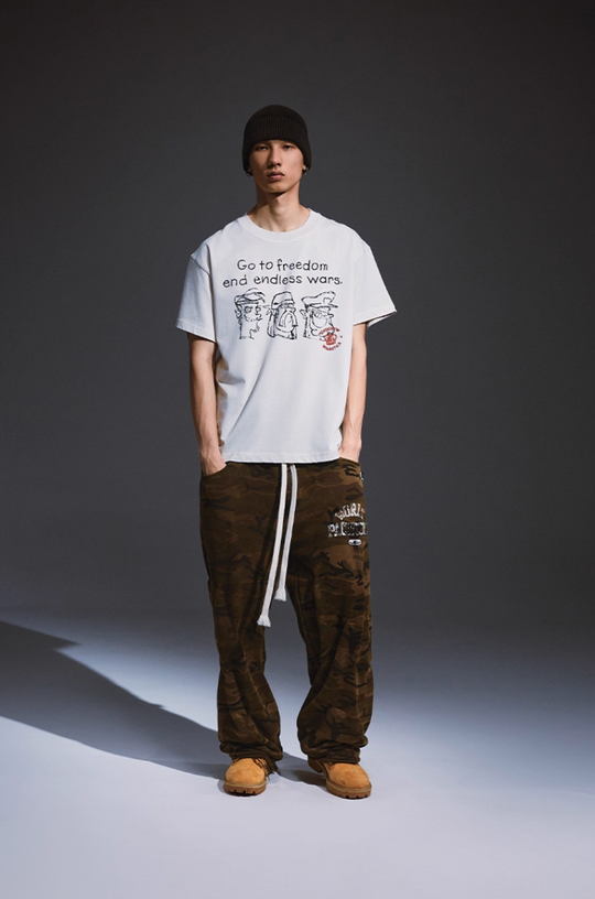 Remedy Aged Print Pinch Pleated Baggy Sweatpants | Face 3 Face