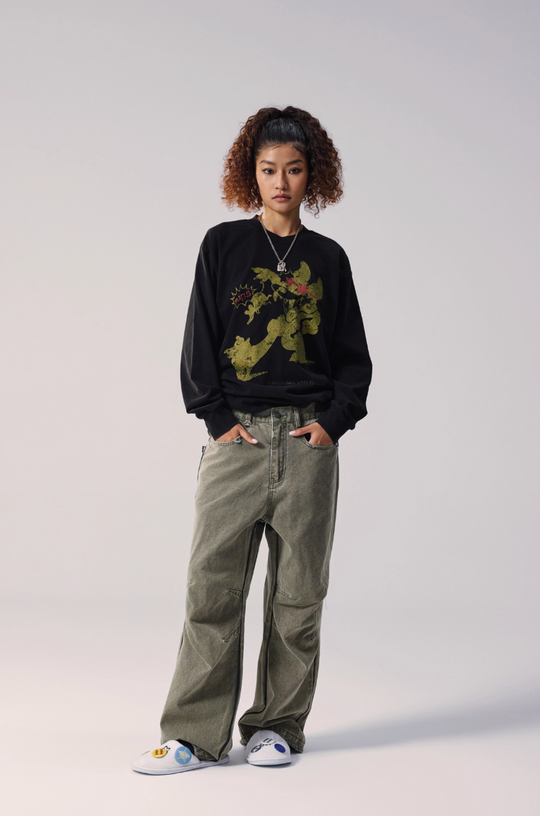 Remedy Washed Star Studs Work Jeans | Face 3 Face