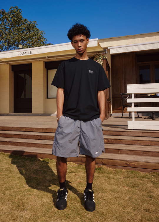 Remedy Embroidered Nylon Sports Shorts | Face 3 Face