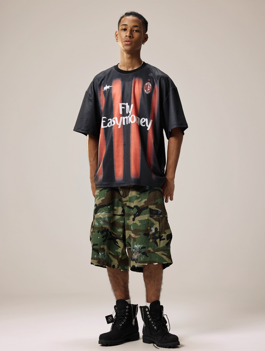 Remedy Paint Stained Camouflage Work Cargo Shorts | Face 3 Face