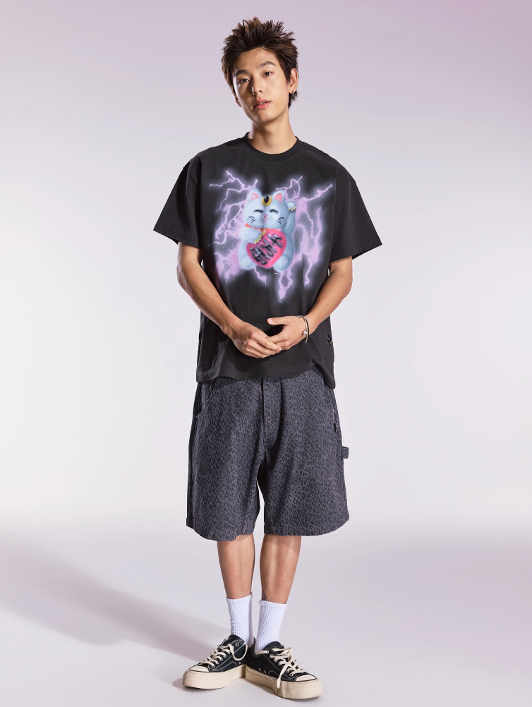 Remedy Leopard Work Painter Shorts | Face 3 Face