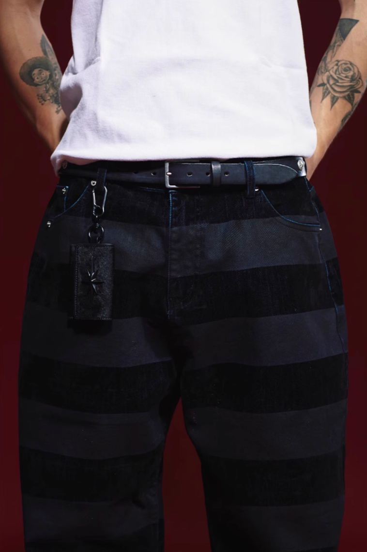 Remedy Metal Studded Keychain Coin Card Leather Wallet | Face 3 Face