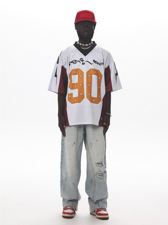 UNTILWERICH Color Block Mesh Hockey Jersey | Face 3 Face