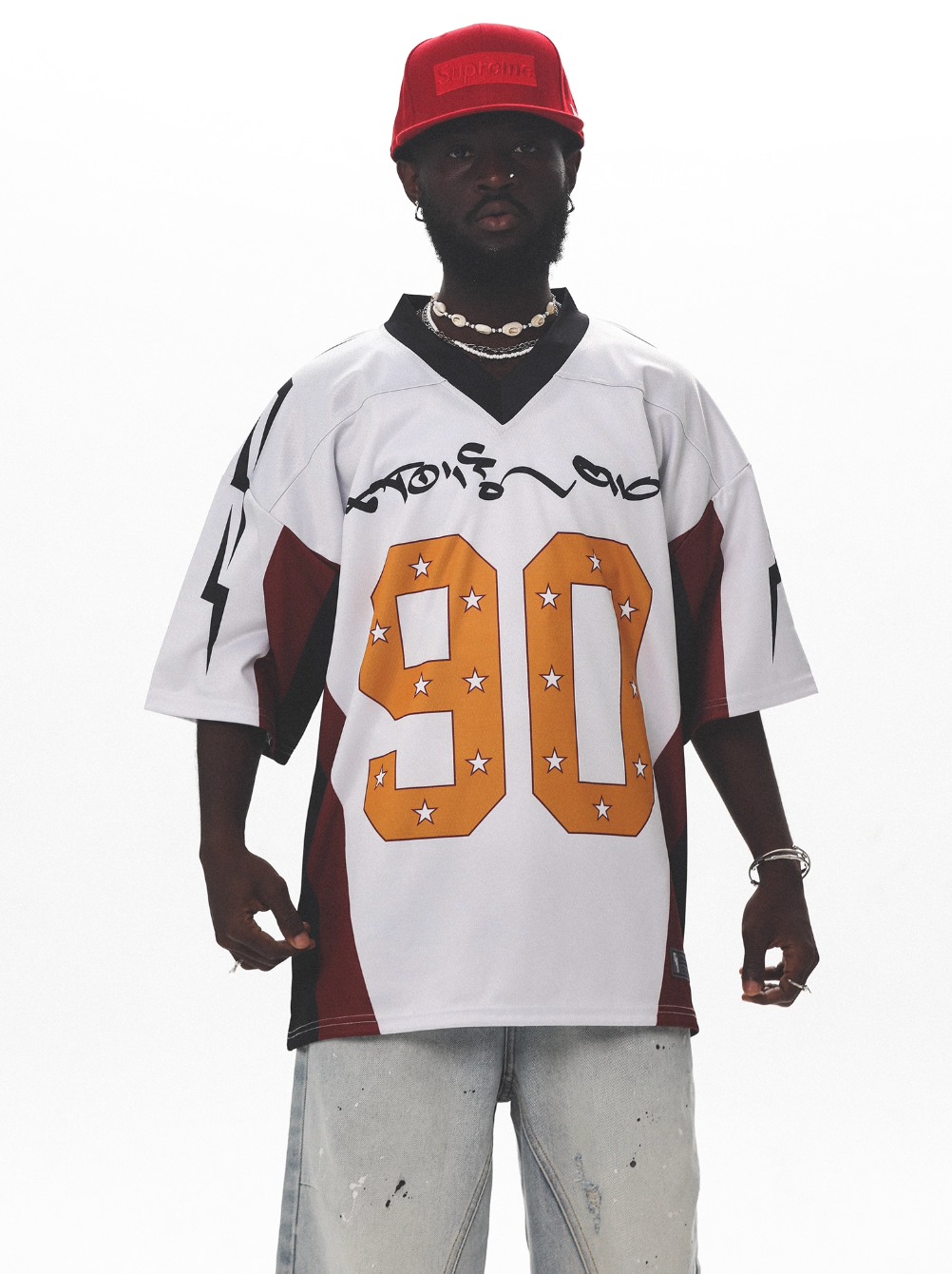 UNTILWERICH Color Block Mesh Hockey Jersey | Face 3 Face