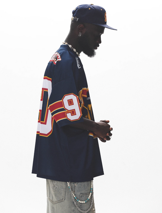 UNTILWERICH Vintage Graphic Mesh Hockey Jersey | Face 3 Face