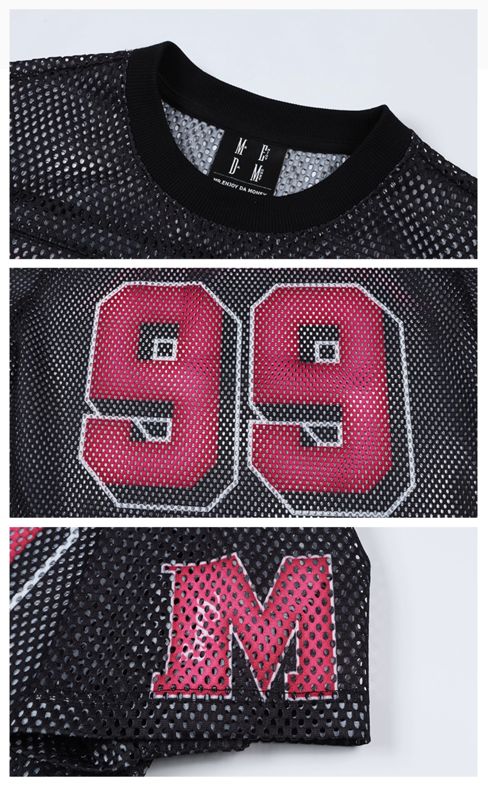 MEDM 99 Numbered Retro Mesh Jersey | Face 3 Face