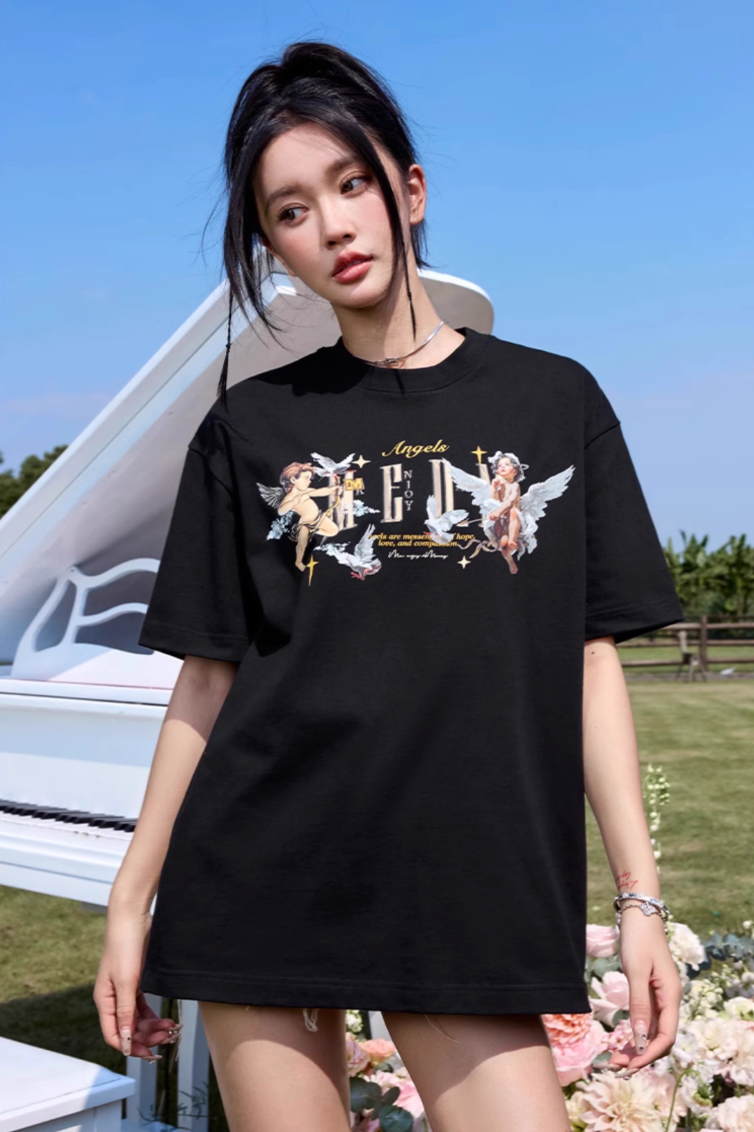 MEDM Angel Peace Dove Print Tee | Face 3 Face