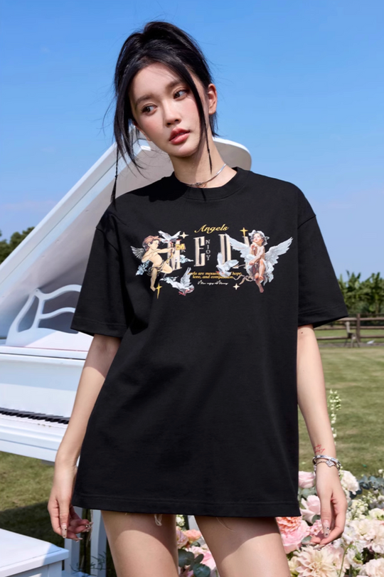 MEDM Angel Peace Dove Print Tee | Face 3 Face