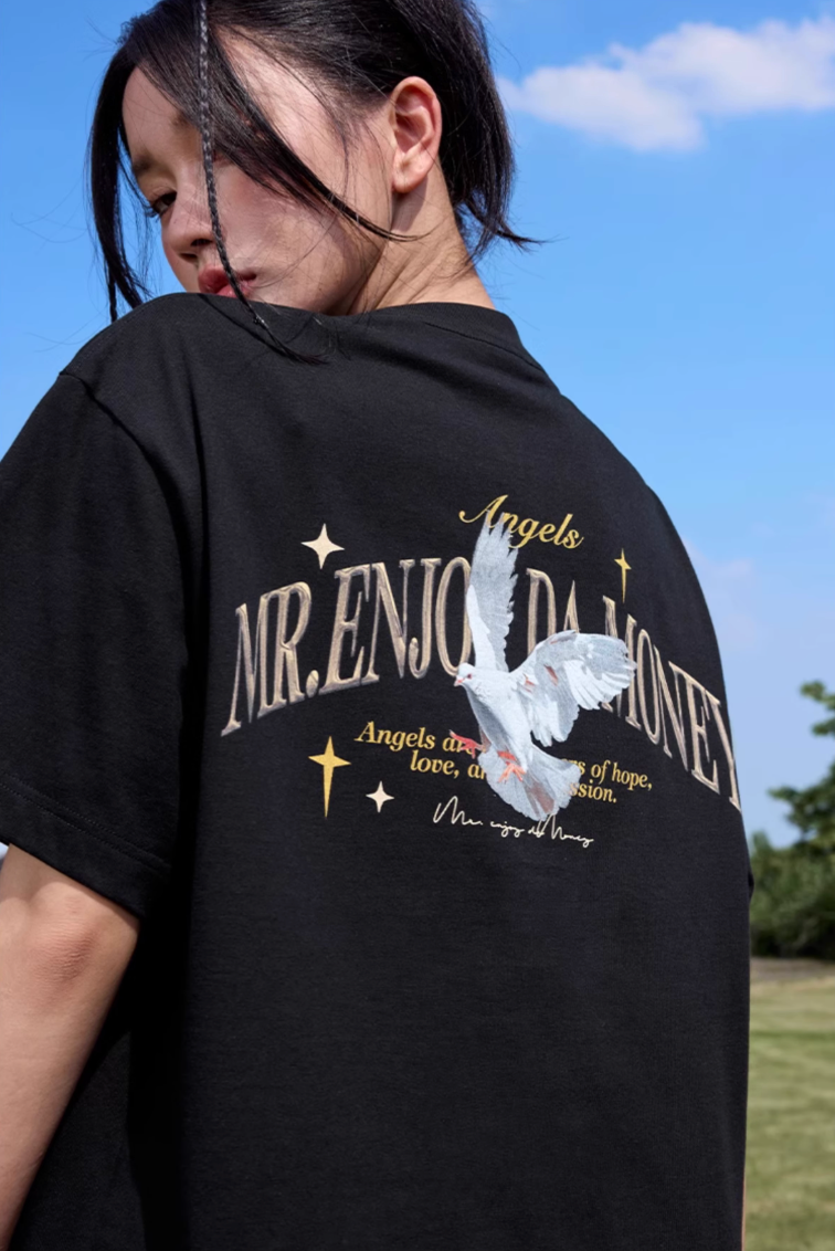 MEDM Angel Peace Dove Print Tee | Face 3 Face