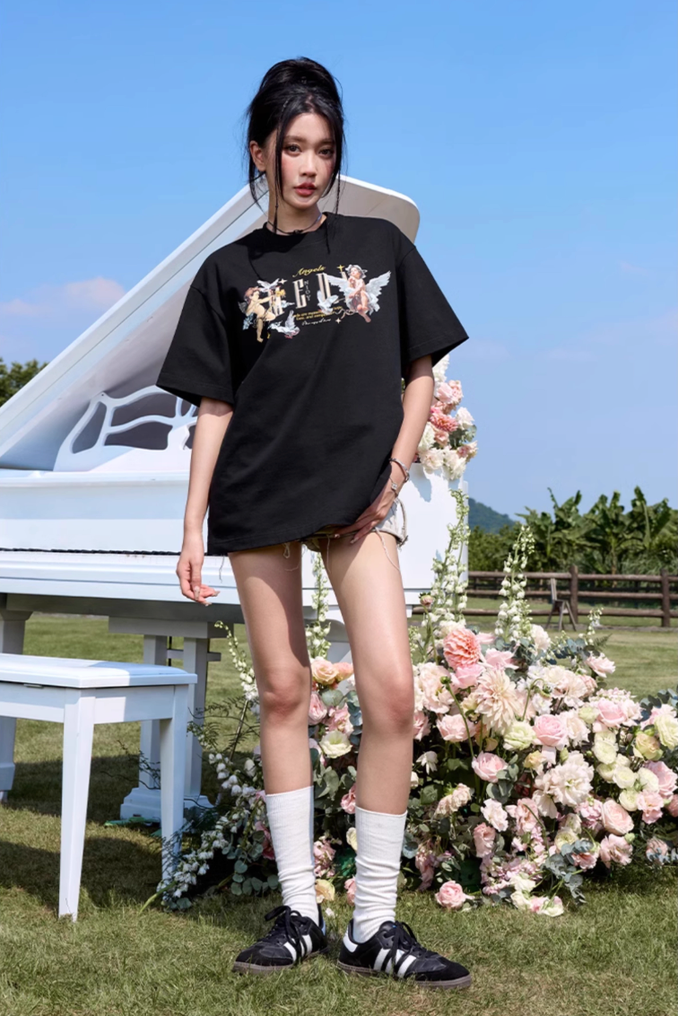 MEDM Angel Peace Dove Print Tee | Face 3 Face