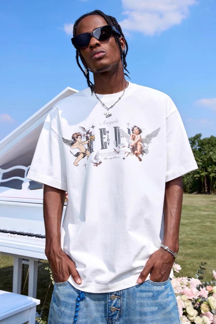 MEDM Angel Peace Dove Print Tee | Face 3 Face