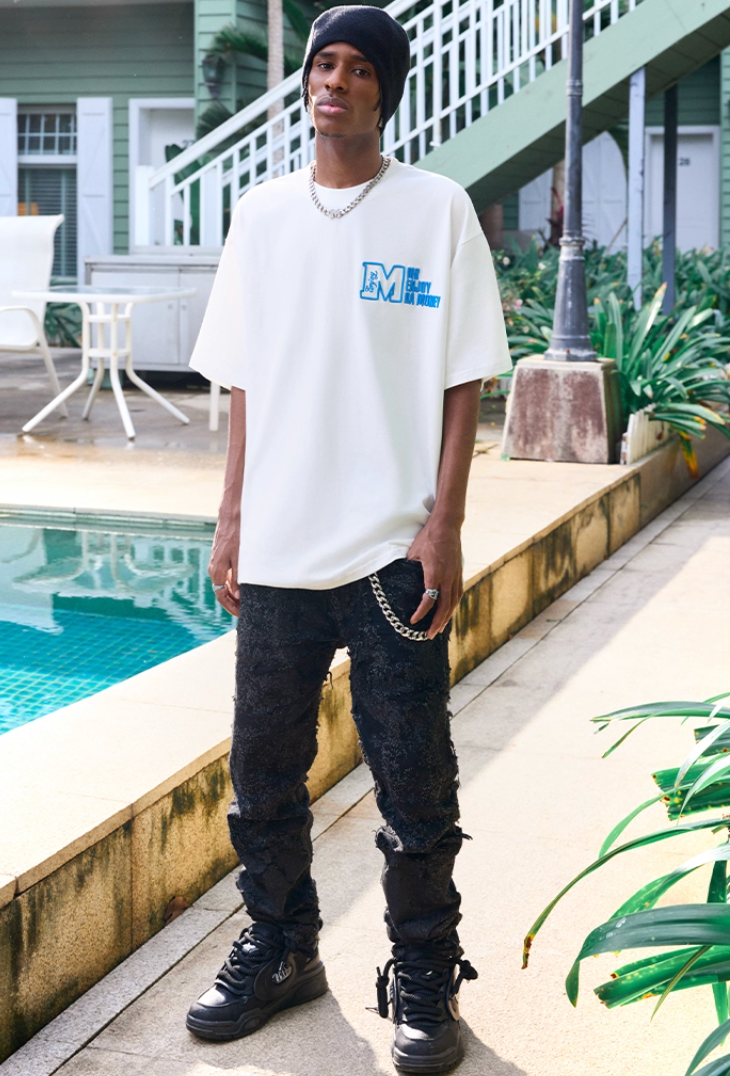MEDM 3D M Logo Embroidered Tee | Face 3 Face