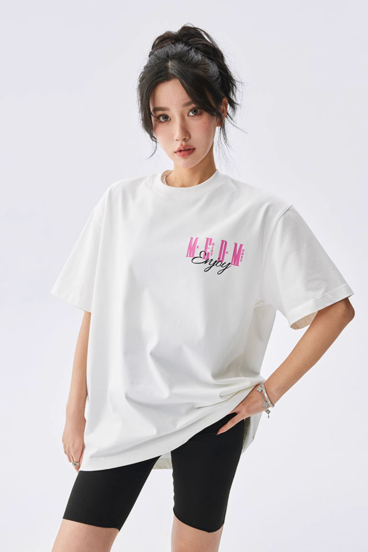 MEDM Contrast Color Logo Print Tee | Face 3 Face