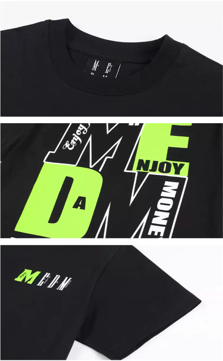 MEDM Colorblock Logo Print Tee | Face 3 Face