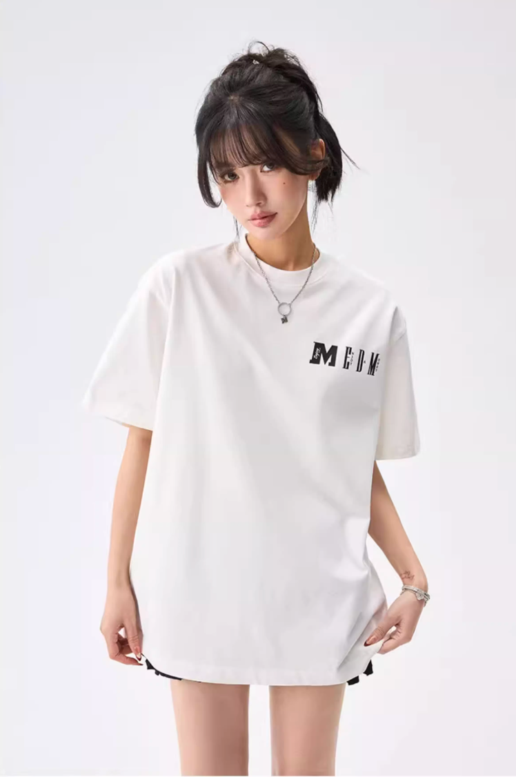 MEDM Colorblock Logo Print Tee | Face 3 Face