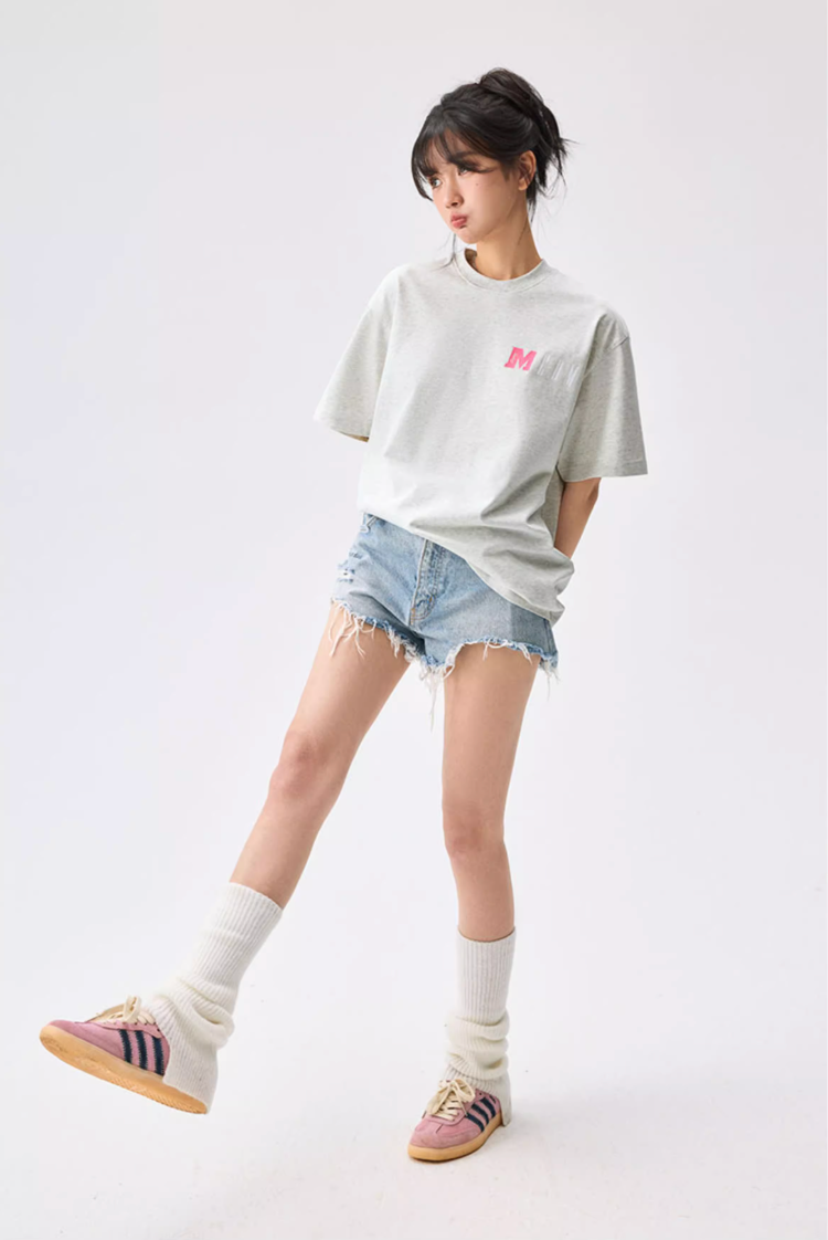 MEDM Colorblock Logo Print Tee | Face 3 Face