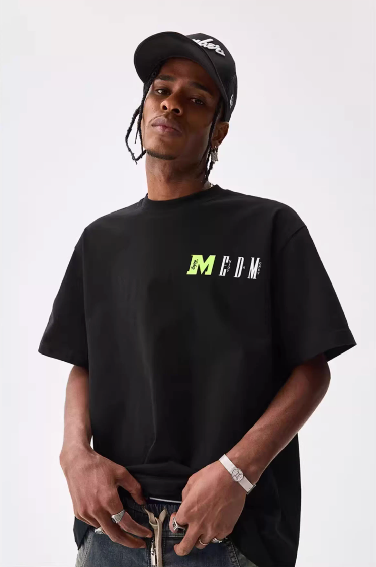 MEDM Colorblock Logo Print Tee | Face 3 Face