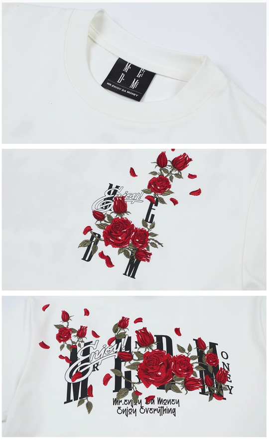 MEDM Orchid Rose Embroidered Tee | Face 3 Face