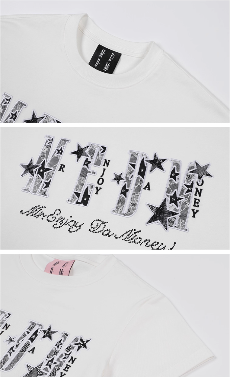 MEDM Star Lace Patch Logo Tee | Face 3 Face