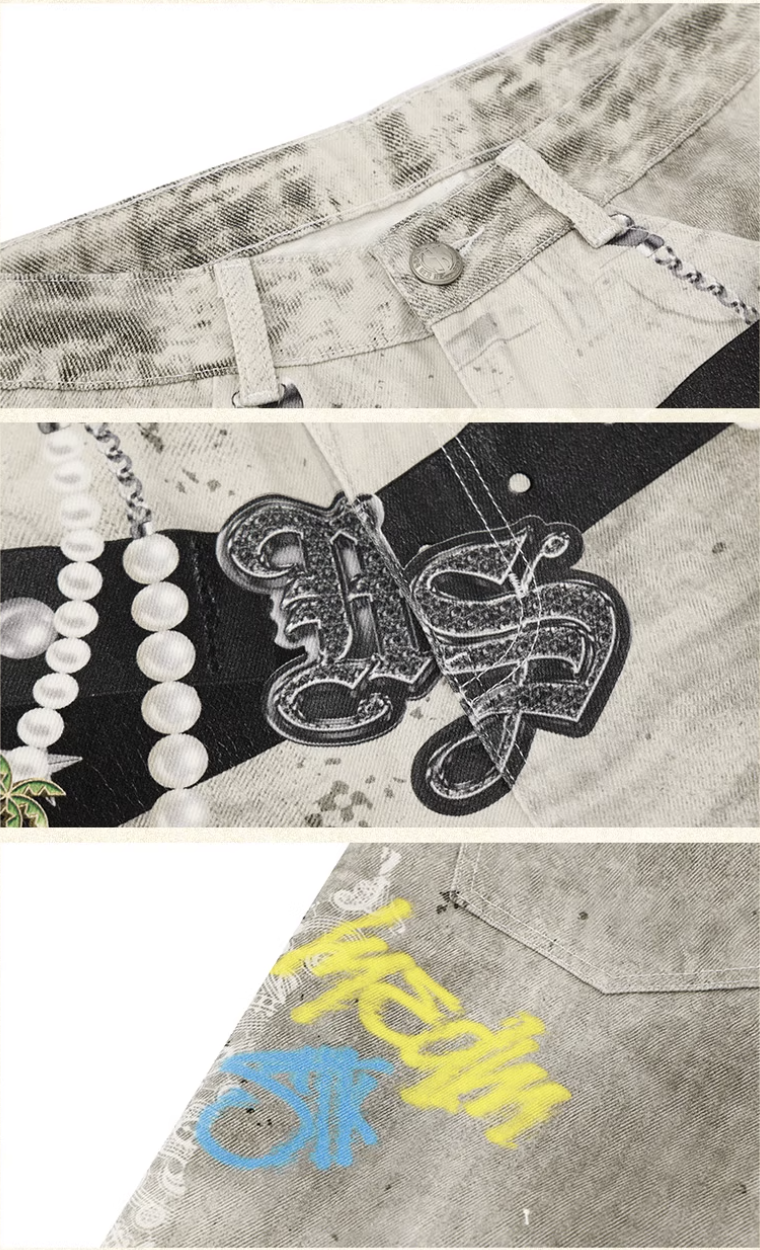 MEDM x STK Hyperrealistic Print Jeans | Face 3 Face