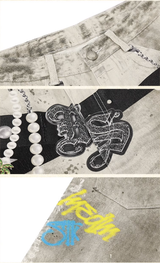 MEDM x STK Hyperrealistic Print Jeans | Face 3 Face