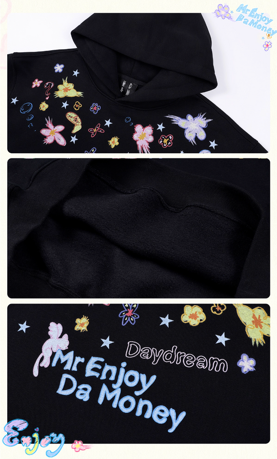 MEDM Graffiti Flower Print Hoodie | Face 3 Face