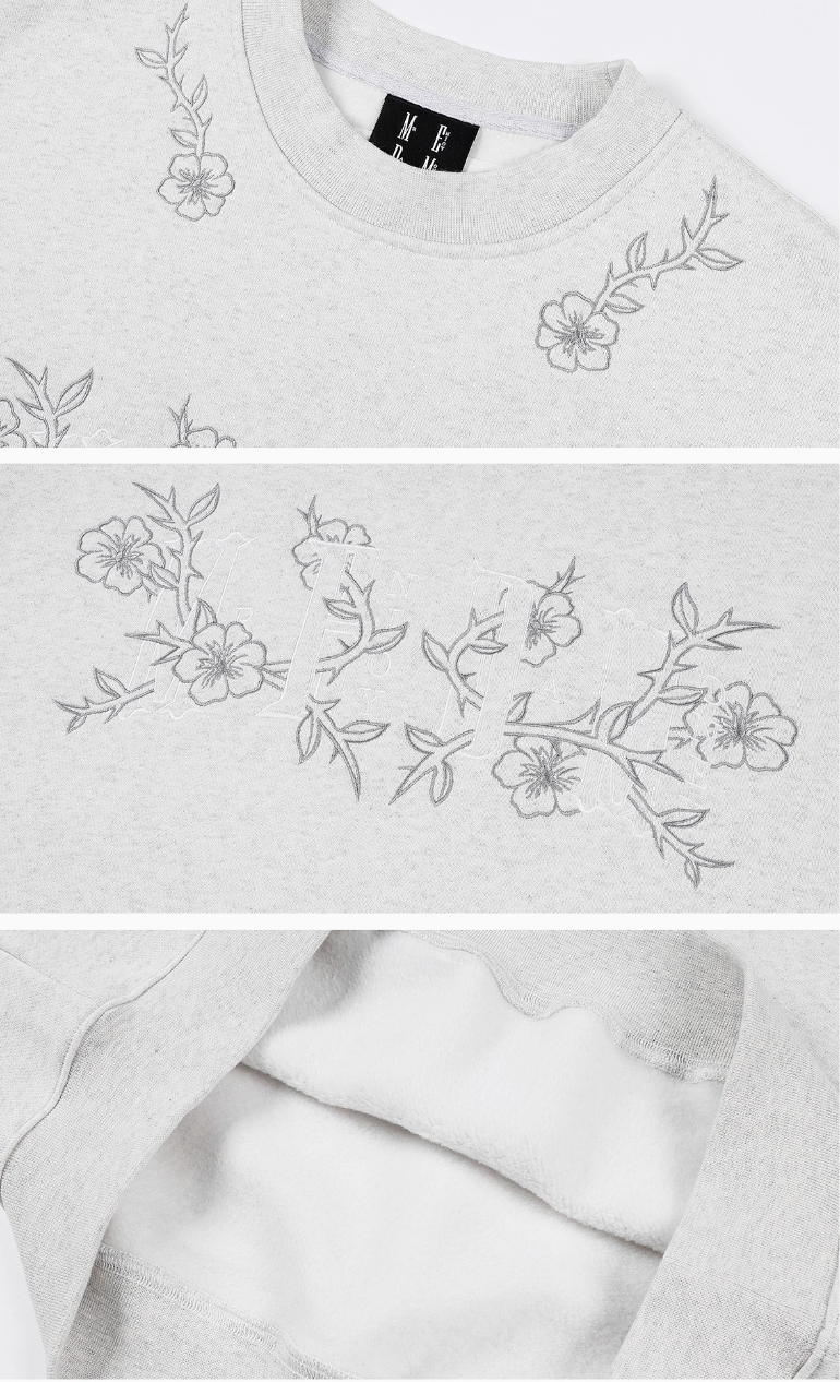 MEDM Floral Logo Embroidered Sweatshirt | Face 3 Face