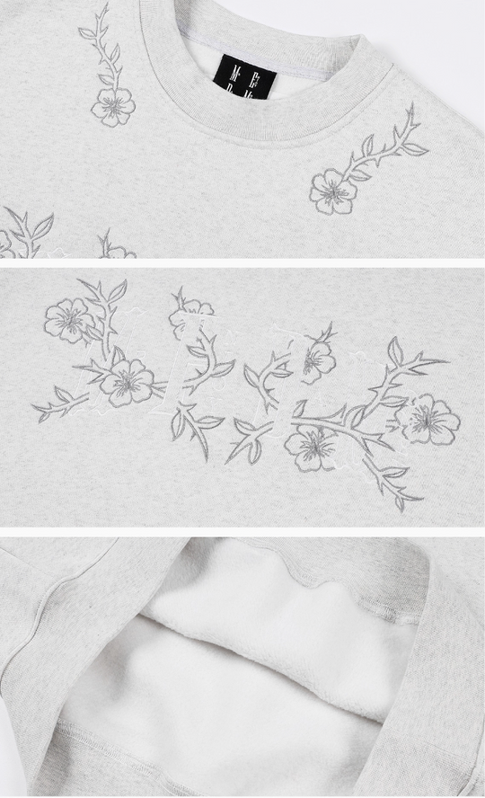 MEDM Floral Logo Embroidered Sweatshirt | Face 3 Face