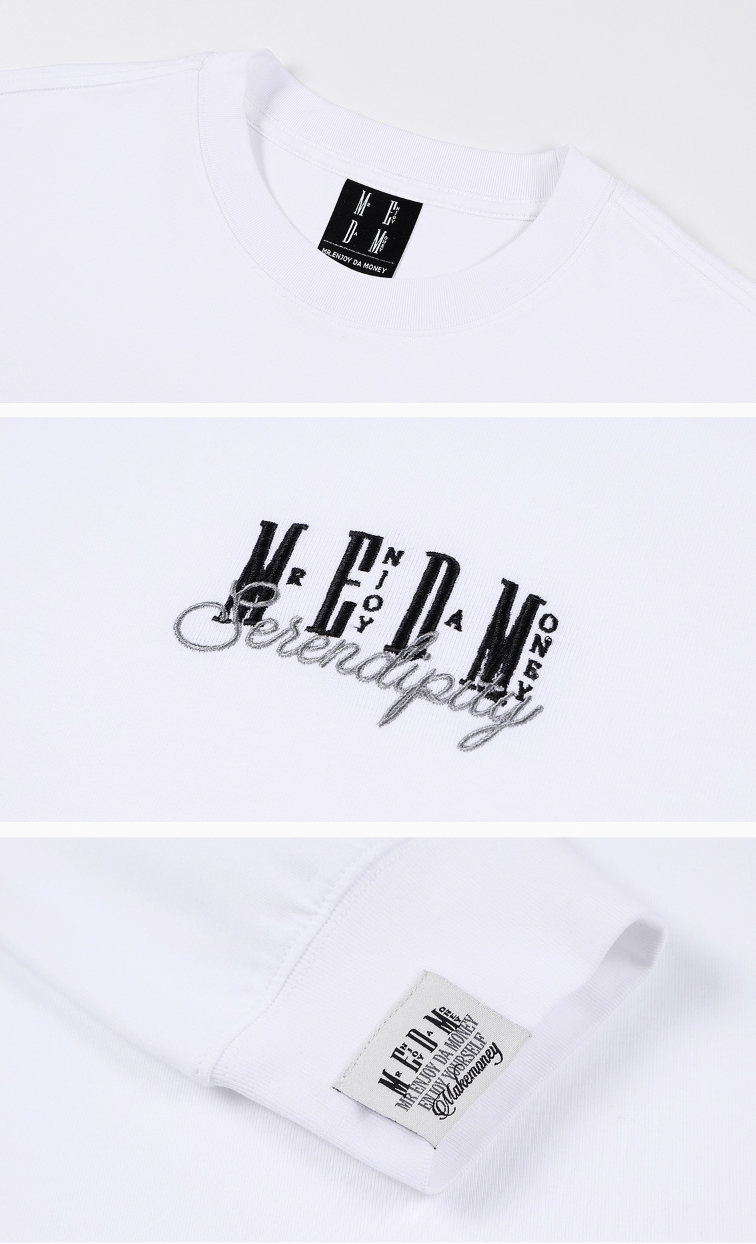 MEDM Logo Embroidered Antibacterial Long Sleeve Tee | Face 3 Face