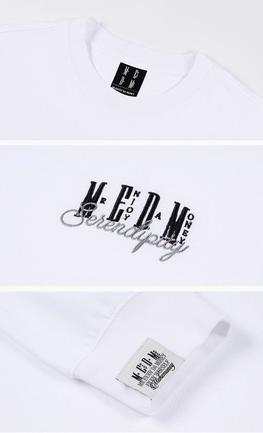 MEDM Logo Embroidered Antibacterial Long Sleeve Tee | Face 3 Face
