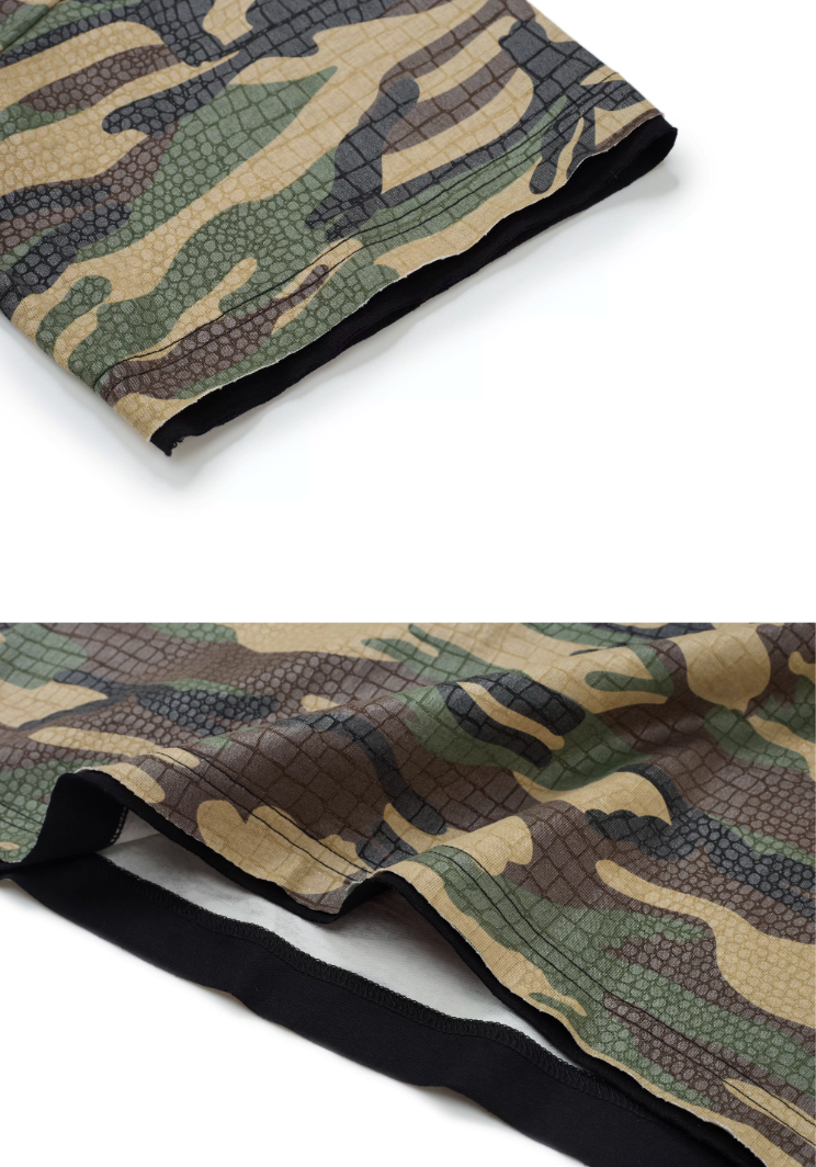 EVILKNIGHT(EK) Embossed Snake Print Camo Polo | Face 3 Face