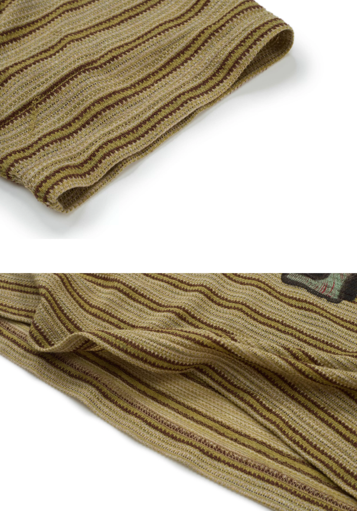 EVILKNIGHT(EK) Striped Graffiti Print Polo | Face 3 Face