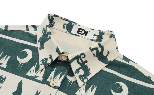 EVILKNIGHT(EK) Ethnic Print Striped Long Sleeve Shirt | Face 3 Face