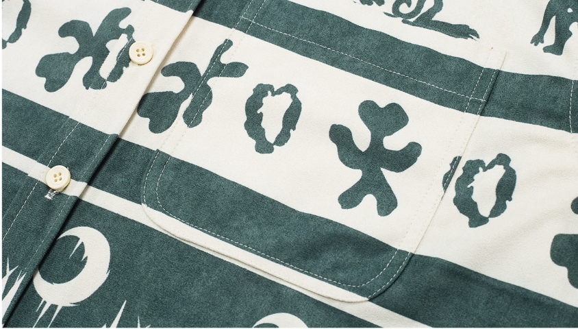 EVILKNIGHT(EK) Ethnic Print Striped Long Sleeve Shirt | Face 3 Face