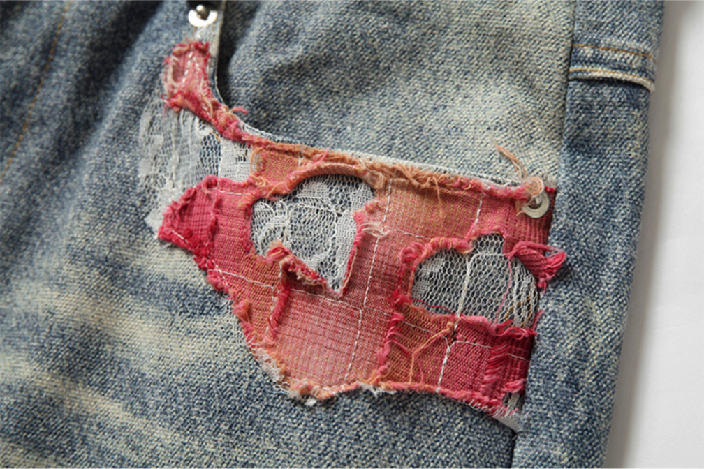 YADcrew Evening Lace Print Denim Jeans | Face 3 Face