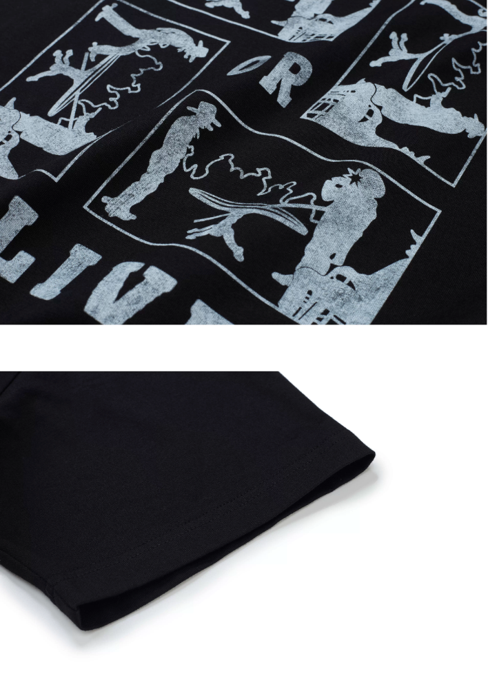 EVILKNIGHT(EK) Dead or Alive Illustration Print Tee | Face 3 Face