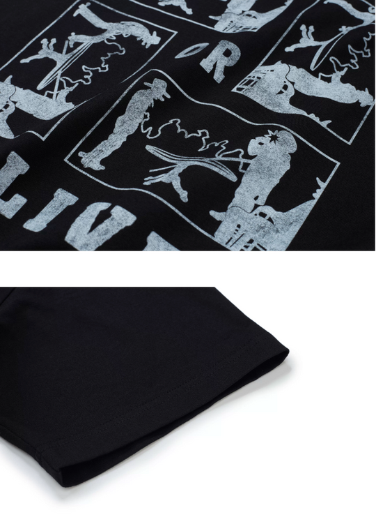 EVILKNIGHT(EK) Dead or Alive Illustration Print Tee | Face 3 Face